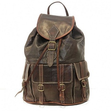 100% handmade high quality genuine leather backpack.
