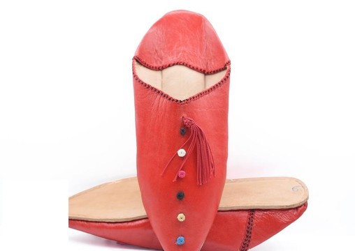 Babouche en cuir original fait main