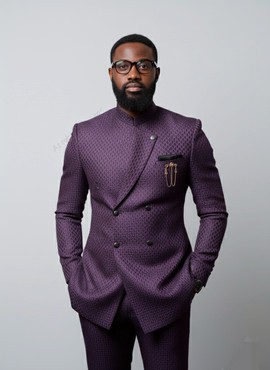 Burgundy color safari suit