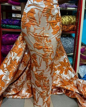 Damask , brocade , fabric for suit (5 yards )