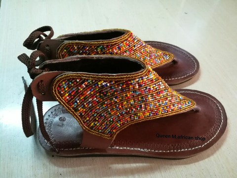 African Women Maasai Boot Sandals