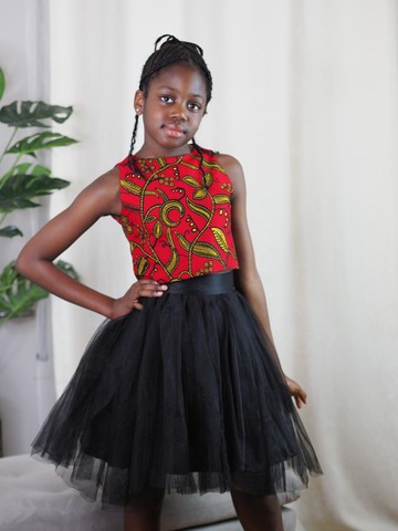 Beryl wax print outfit for girls aged 2-12