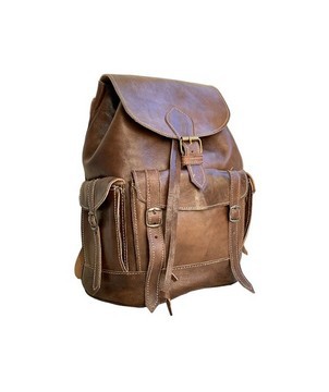 100% handmade high quality genuine leather backpack.