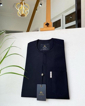 A Charcoal Black Men’s Senator kaftan.
