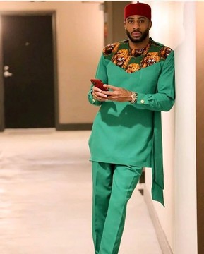 2 pièces, costume de sénateur traditionnel africain avec pantalon assorti