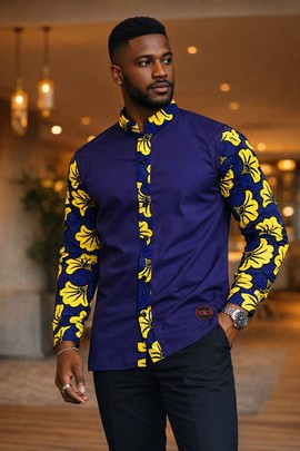 ✨ Premium Wax &amp; Plain Shirt – Bold Elegance Waxkundadesign