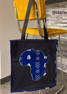 Africa map tote bag