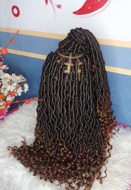 Braided wigfull lace goddess locs wig  lace front  wig faux locks dreadlocks wig