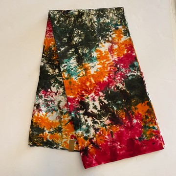 Tie-dye Multicolor Cotton Fabric - By the Yard