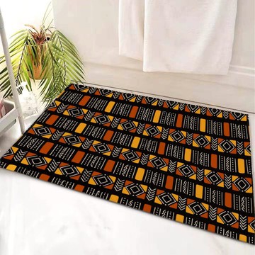 Best African Patterned Bath Mat | Primitive Bathroom Rug (LARGER SIZES AVAILABLE)