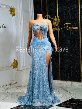 Long prom evening dress with train, wedding dresses, prom gowns