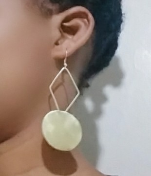 Brass earings, African earings.