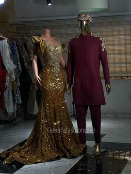 Couple prom clothes, prom dress, prom suit, couple matching wedding outfit