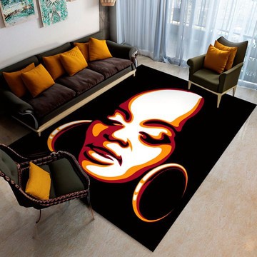 Abstract Face Rug Artistic Carpet Of An African Woman (LARGER SIZES AVAILABLE)