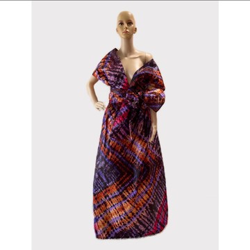 African Print Ankara Multicolor Cotton Infinity Dress