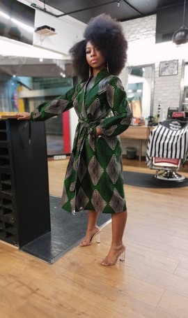WRAP DRESS Green