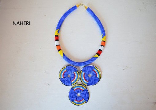African Maasai Beaded Necklace | Zulu Beaded Necklace | Tiered &amp; Tribal