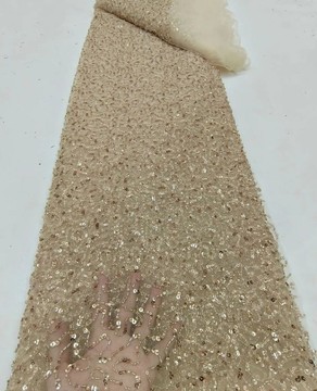 Tissu en dentelle perlée, 5 yards