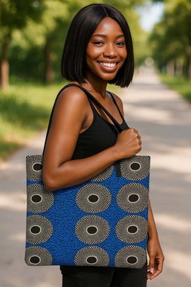 Ankara Tote Bags | Tribal Wax Print | Afrocentric Fashion | Large Capacity