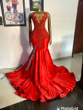 Red shimmery clairvoyant extract prom dress prom dresses