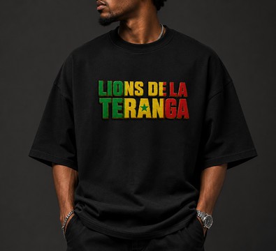 T-shirt noir CDM26 Lions de la Teranga