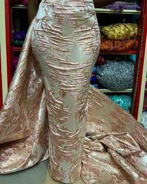 Damask , brocade , fabric for suit (5 yards )