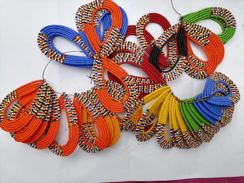 Maasai earrings / African Maasai earrings / Beaded earrings /
