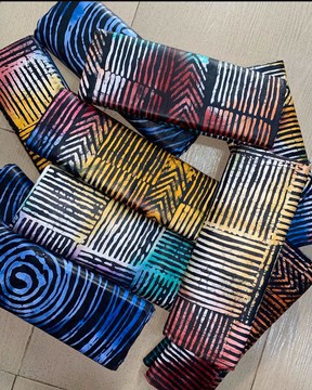 Handmade Batik, Adire 5 yards, African Cotton Batik, Nigerian Tie Dye, Mali Kampala