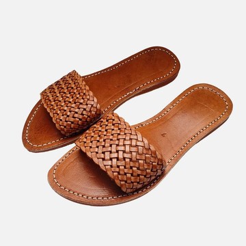 Sandale de plage en vrai cuir pour Femme