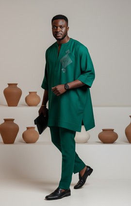 The Modern Tan Kaftan Suit