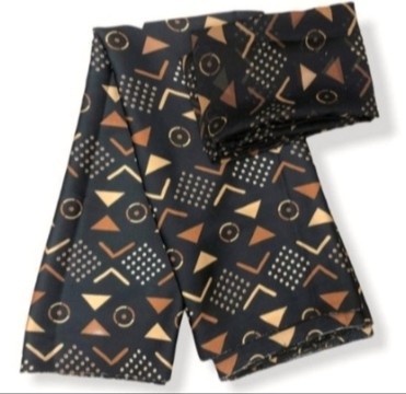 BOGOLAN PATTERN PRINTED SILK FABRIC