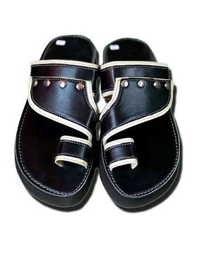 BIG SALE! Genuine Leather Flip-flop with Engraved Patterns Handmade in Morocco