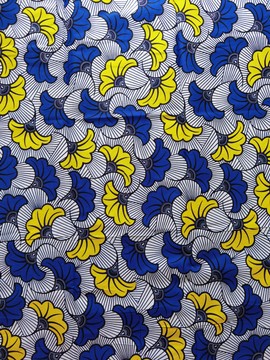 COUPON FABRIC WAX AFRICAN WEDDING FLOWER PATTERN