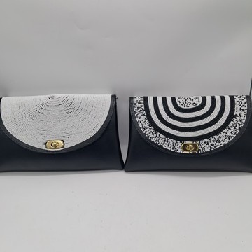 2 Hand Beaded Clutch Bags, African Beadwork Evening Purses, Handmade Statement Bags