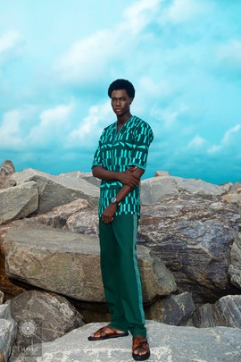Ensemble confort Fâ homme vert