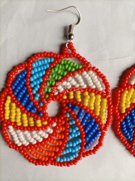 Round earrings, beaded earrings,Maasai earrings,masai earrings, statement earrings, African earrings