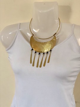 Brass necklace, pure brass, brass