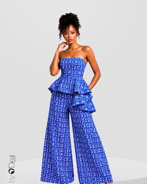Ensemble stretch pantalon et son top bustier