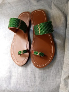 African Women maasai sandals/2021/newstock/leather/flat sandals