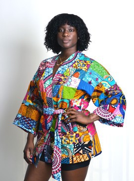 patchwork ankara kimono