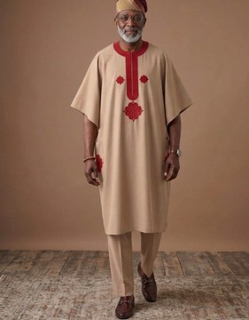 Men traditional luxury men danshiki attire.
