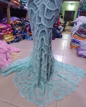 Beaded Lace fabric 5 yards