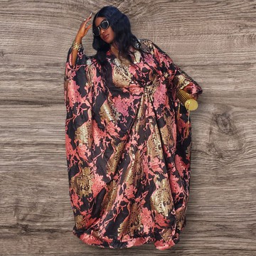 Madina Luxe African Woman Organza Brocade Boubou For Weddings/Special occasions/Plus Size