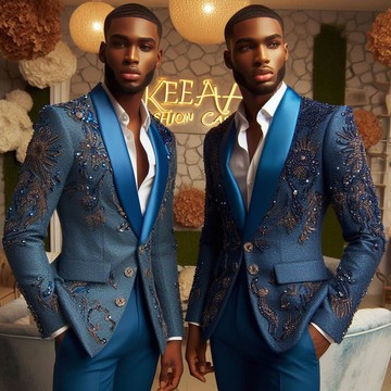 Bespoke men’s wedding suit, suit for men, prom suit jacket and trousers