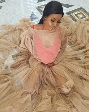Maternity dress photo shoots tulle nude dress