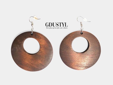 Wooden earrings "Bass"