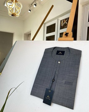 Caftan sur mesure gris irlandais clair pour homme