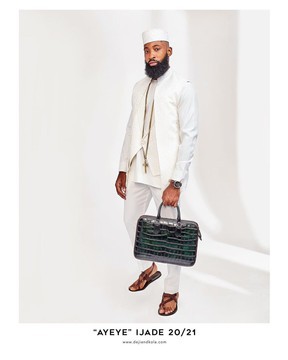 3 piece Ivory white senator kaftan  “Ayeye” Ijade 20/21