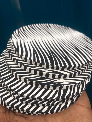 Wooden artistic zebra coasters/ a set of 6 coasters/ wooden coaster set