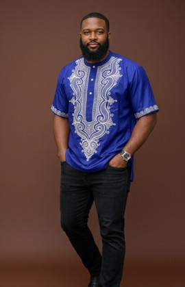 Tunique élégante pour homme en imprimé africain